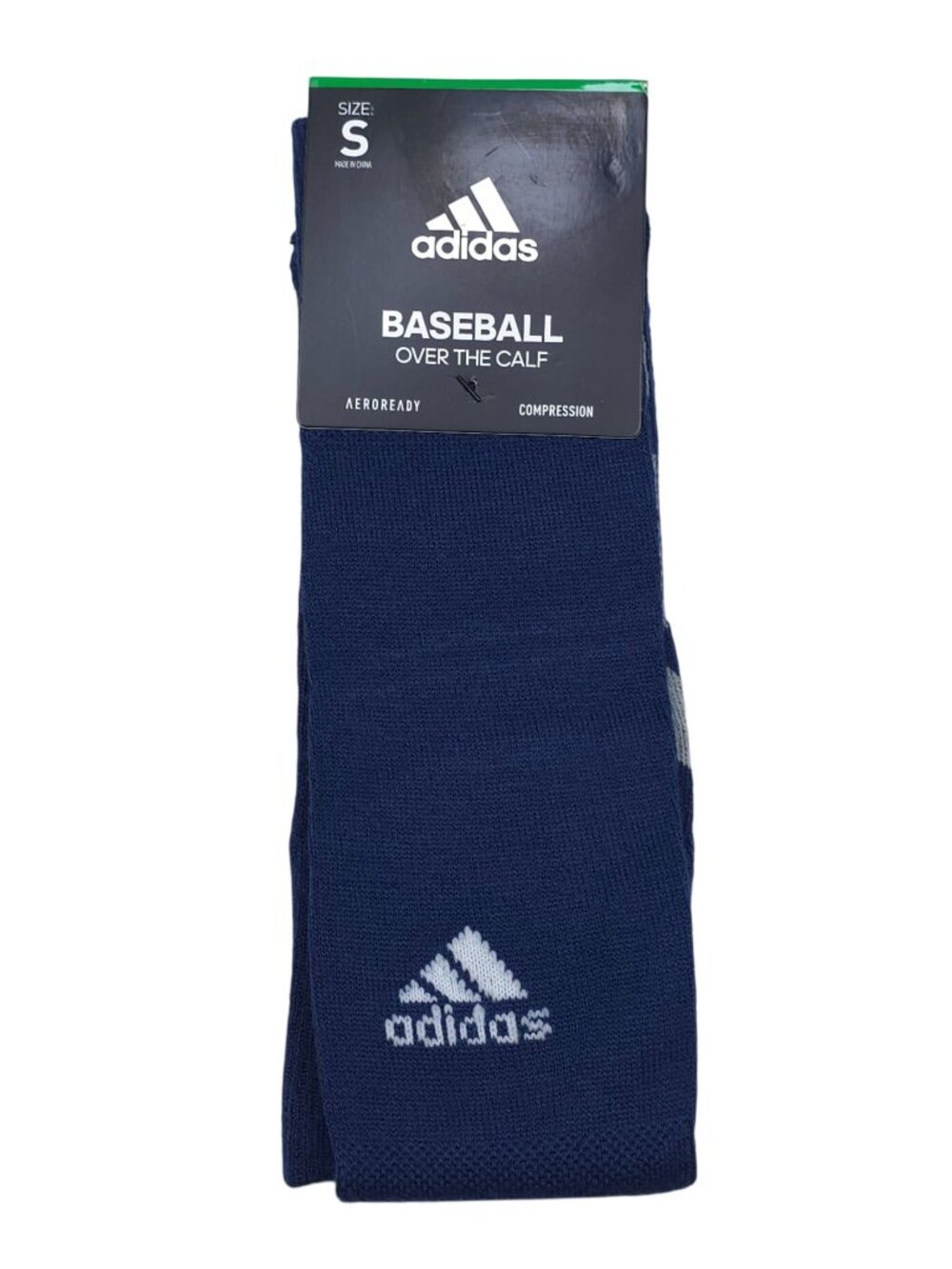 Adidas Baseball Over-The-Calf Socks Small Navy Aeroready Compression Cushioning